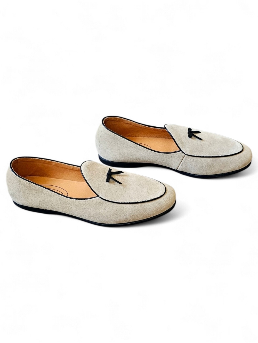 Journey West Cream Bow Loafers Men’s Size 11.5